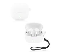 yystao Étui de protection en silicone souple compatible avec Baseus Bass BP1 NC, avec cordon tour de cou, anti-poussière, anti-chocs et durable, blanc