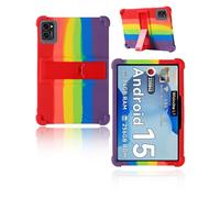 yystao Étui de protection en silicone souple pour tablette VekfulPC T20 10" 2025 avec support réglable Motif arc-en-ciel