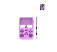 yystao Étui de protection pour console de jeu portable rétro R36S en silicone compatible avec R36S avec cordon tour de cou résistant à la poussière, aux chocs et durable Violet