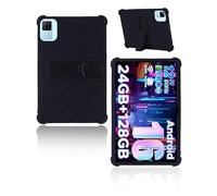 yystao Étui de protection pour tablette Android 16 DOOGEE U12 12 pouces, coque en silicone souple compatible avec DOOGEE U12, support réglable, noir
