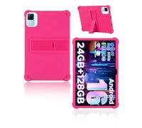 yystao Étui de protection pour tablette Android 16 DOOGEE U12 12 pouces, coque en silicone souple compatible avec DOOGEE U12, support réglable (rose)