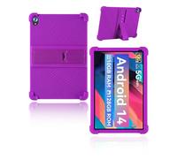 yystao Étui de protection pour tablette Android Whitedeer WHEC107BK 10" pour enfants - Coque en silicone souple compatible avec la tablette Whitedeer WHEC107BK - Support réglable - Violet