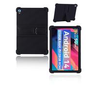 yystao Étui de protection pour tablette Android Whitedeer WHEC107BK 10" pour enfants - Coque en silicone souple compatible avec la tablette Whitedeer WHEC107BK - Support réglable - Noir