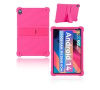 yystao Étui de protection pour tablette Android Whitedeer WHEC107BK 10" pour enfants - Coque en silicone souple compatible avec la tablette Whitedeer WHEC107BK - Support réglable - Rose