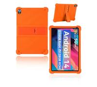 yystao Étui de protection pour tablette Android Whitedeer WHEC107BK 10" pour enfants - Coque en silicone souple compatible avec la tablette Whitedeer WHEC107BK - Support réglable - Orange