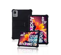 yystao Étui de protection pour tablette Blackview Tab 60 Pro, 10,1" 2025, en silicone souple, compatible avec tablette Blackview 10", support réglable, noir