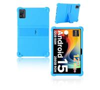 yystao Étui de protection pour tablette DOOGEE Tab E3+ Android 15 AI 12 pouces, coque en silicone souple, compatible avec DOOGEE Tab E3+, support réglable, bleu azur