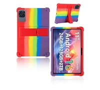 yystao Étui de protection pour tablette KINGRID W90/KINGRID T90 11" 2025, en silicone souple, compatible avec KINGRID W90/KINGRID T90, support réglable (arc-en-ciel)