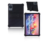 yystao Étui de protection pour tablette KINGRID W90/KINGRID T90 11" 2025, en silicone souple, compatible avec KINGRID W90/KINGRID T90, support réglable, noir
