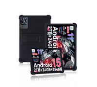 yystao Étui de protection pour tablette TABWEE W90 11" 2025, en silicone souple, compatible avec TABWEE W90, avec support réglable, noir
