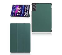 yystao Étui de protection rigide à trois volets avec support fin et pliable pour tablettes Tabwee T60 Pro/VekfulPC T60 Pro Android 15 13,4" Vert foncé