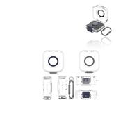 yystao Étui pour chargeur Oura Ring Gen4, étui de protection rigide en PC, type de coque combinée - lavable plusieurs fois, anti-rayures, anti-gouttes, gris métallisé