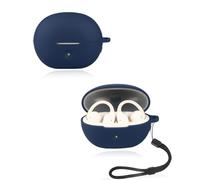 yystao Étui pour écouteurs Baseus Bowie MC2 Air, en silicone souple, compatible avec Baseus Bowie MC2 Air, avec cordon tour de cou, résistant à la poussière, aux chocs et durable, bleu