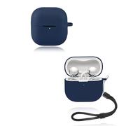 yystao Étui pour écouteurs Huawei FreeClip 2, coque de protection en silicone souple compatible avec Huawei FreeClip 2, avec cordon tour de cou, anti-poussière, anti-chocs et durable, bleu
