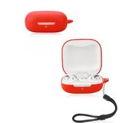 yystao Étui pour écouteurs Shokz OpenFit Pro, en silicone souple, compatible avec Shokz OpenFit Pro, avec cordon tour de cou, résistant à la poussière, aux chocs et durable, rouge
