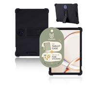 yystao Étui pour tablette TCL Tab A1 Plus NXTPAPER 12,2" Noir | Coque en silicone résistante aux chocs avec support réglable, protection contre les chutes pour enfants et autocollants