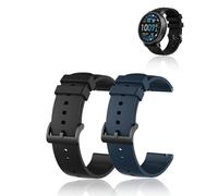 yystao Lot de 2 bracelets pour montre connectée Amazfit Active Max, en silicone, compatibles avec Amazfit Active Max, doux pour la peau, bracelet de rechange 22 mm, noir et bleu