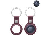 yystao Lot de 2 étuis de protection en cuir synthétique pour localisateur de clés de Motorola, design anti-perte avec tissu diagonal finement tissé en diagonale (mûrier)