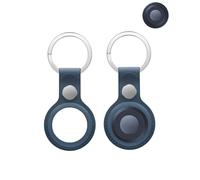 yystao Lot de 2 étuis de protection en cuir synthétique pour localisateur de clés de Motorola, design anti-perte avec tissu diagonal finement tissé en diagonale (bleu marine)
