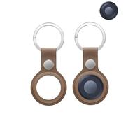 yystao Lot de 2 étuis de protection en cuir synthétique pour localisateur de clés de Motorola, design anti-perte avec tissage diagonal fin (marron clair)