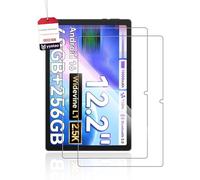 yystao Lot de 2 films de protection d'écran pour tablette TABWEE T60 12,2" 2026, en verre trempé 9H, avec autocollant, résistant aux rayures, transparent haute définition