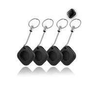 yystao Lot de 4 coques de protection en silicone pour CHZHVAN Key Finder, compatible avec CHZHVAN World Tag, avec lanière (noir)