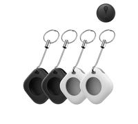 yystao Lot de 4 coques de protection en silicone pour traceur GPS Dresz, avec lanière (2 blanches et 2 noires)