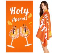 YYSWSAKY Aperol Serviette de plage Aperol Spritz - En microfibre - Légèrement douce - Serviette de plage Aperol pour hommes et femmes - Idée cadeau pour les fans d'Apero (70 x 140 cm)