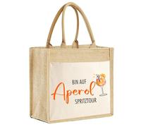 YYSWSAKY Sac cadeau en jute Aperol, cadeau Aperol Spritz, sac I'm on Aperol Spritz Tour, sac cadeau pour Noël anniversaire JGA