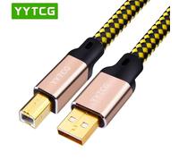Yytcg 2ft/3ft/5ft Hifi Usb Câble Radiateur A-B Alpha 6n Occ Numérique Ab Audio A À B Haut De Gamme Câble Usb 1m 2m 3m 8m - Type Yellow-1m