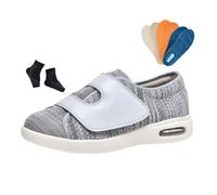 Yytcsjz Chaussures Orthopédiques Ajustables Hommes Diabétiques, Chaussures De Marche Légères Et Confortables Coussinées D'air Pour Personnes Âgées(Light gray,50 EU)
