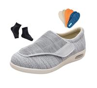 Yytcsjz Chaussures Orthopédiques Diabétiques, Chaussures De Marche Larges Et Réglables En Maille Respirante Pour Hommes Pour Diabétiques Et Œdèmes(Light gray,40 EU)