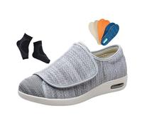 Yytcsjz Chaussures Pieds Diabétiques, Chaussures D'extérieur Décontractées Pour Hommes Respirantes Et Réglables Pour Diabétiques Et Souffrant D'œdèmes(Light gray,36 EU)