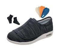 Yytcsjz Chaussures Pieds Diabétiques, Chaussures D'extérieur Décontractées Pour Hommes Respirantes Et Réglables Pour Diabétiques Et Souffrant D'œdèmes(Dark Gray,38 EU)