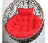 Yytcsjz Coussin De Chaise Œuf, Coussin De Rechange Confortable Imperméable Et Respirant avec Coussin Appuie-tête, Rechange pour Panier Suspendu, pour Jardin (Coussins Uniquement)(Red)