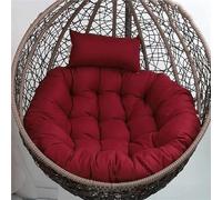 Yytcsjz Coussin De Chaise Œuf, Coussin De Rechange Confortable Imperméable Et Respirant avec Coussin Appuie-tête, Rechange pour Panier Suspendu, pour Jardin (Coussins Uniquement)(Wine Red)