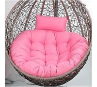 Yytcsjz Coussin De Chaise Œuf, Coussin De Rechange Confortable Imperméable Et Respirant avec Coussin Appuie-tête, Rechange pour Panier Suspendu, pour Jardin (Coussins Uniquement)(Pink)