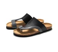 Yytcsjz Sandales Orthopédiques De Plage, Sandales D'été Respirantes En Liège Pour Homme, Correctrices D'oignons, Tongs Orthopédiques Antidérapantes Clip(Black gray,43 EU)