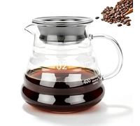 YYTECH 600ml CafetièRe En Verre, Verseuse Cafetiere Universelle, Verseuse En Verre, Carafe En Verre IsoléE Carafe Transparente IsoléE Pour Jus De Thé Et Eau De Café