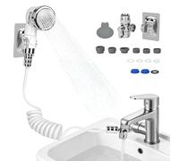 YYTECH Douchette Lavabo, Douchette Robinet Cuisine, Avec Tuyau Et Support Pour Se Laver Les Cheveux Et Nettoyer Les Lavabos