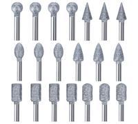 YYTECH Jeu de Fraises en Carbure Compatible avec Dremel, Lot de 20 accessoires pour outil rotatif avec tige de 1/8’ pour houtbewerking snijwerk, metalen polijsten, graveren, boren