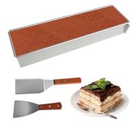 YYTECH Moule à Tiramisu Rectangulaire, Cadre De Cuisson Rectangulaire RéGlable, Moule à gâteau Tiramisu, Moule à gâteau rectangulaire, revêtement antiadhésif, idéal pour tiramisu, gâteaux glacés