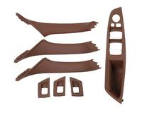 YYTEMD Accoudoir Porte Intérieur Voiture LHD RHD, Ensemble Poignées Traction Intérieures Pour Série 5 F10 F11 523i 525i 528i 530i couvercle poignée porte intérieure voiture(RHD Brown12)