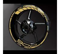 YYTEMD Autocollants de Bord de Bandes Autocollant De Roue De Moto Autocollant À Rayures De Jante De Course Accessoires De Décoration De Moto pour Kawasaki Z900 Z 900 Z900(Style 9)