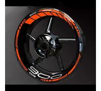 YYTEMD Autocollants de Bord de Bandes Autocollant De Roue De Moto Autocollant À Rayures De Jante De Course Accessoires De Décoration De Moto pour Kawasaki Z900 Z 900 Z900(Style 12)