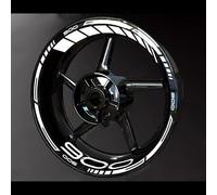 YYTEMD Autocollants de Bord de Bandes Autocollant De Roue De Moto Autocollant À Rayures De Jante De Course Accessoires De Décoration De Moto pour Kawasaki Z900 Z 900 Z900(Style 6)