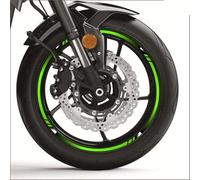YYTEMD Autocollants de Bord de Bandes Autocollants De Roue De Moto Autocollants Réfléchissants De Jante Moto Autocollants Imperméables pour Kawasaki Z750 Z800 Z650 H2r Z900 Z1000 250sl