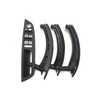 YYTEMD Ensemble De 7 Poignées De Porte Intérieures En Cuir Pour X5, X6, E70, E71 (2007-2014) couvercle poignée porte intérieure voiture(LHD Set Black1)