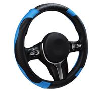 YYTONGMN Couvre Volant Voiture pour Peugeot 107 Hatchback 2008 2009 2010 2011 2012 2013 2014, Volant Antidérapant Protecteur Respirant Interieur Accessoire Voiture, Black-Blue