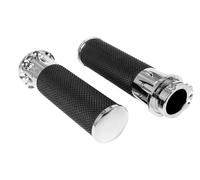 yytzior Black Motorcycle Handlebar Hand Grip 1inch 25mm Handle Bar Grips Accessories Compatible with H&arley Sportster 883 1200 Touring Dyna Softail